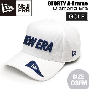 ニューエラ ゴルフ キャップ NEW ERA  ダイアモンド エラ 9FORTY A-Frame ホワイト 帽子 GOLF