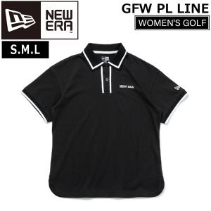 ニューエラ ゴルフウェア 女性用 S/S POLO SHIRTS NEWERA GOLF レディース LINE 半袖 ポロシャツ ブラック メール便｜move