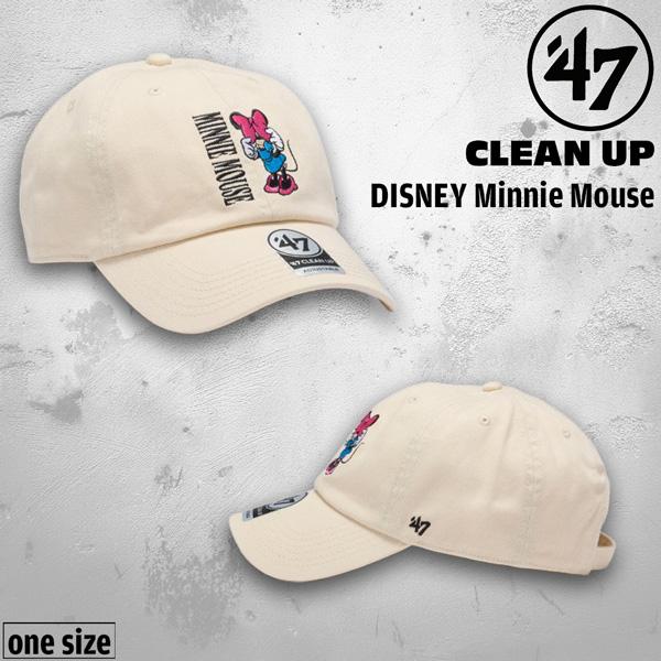 47ブランド キャップ ディズニー 47Brand CLEAN UP ミニーマウス ナチュラル 帽子...