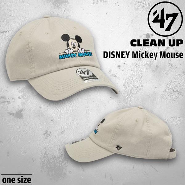 47ブランド キャップ ディズニー 47Brand CLEAN UP ミッキーマウス グレー 帽子 ...