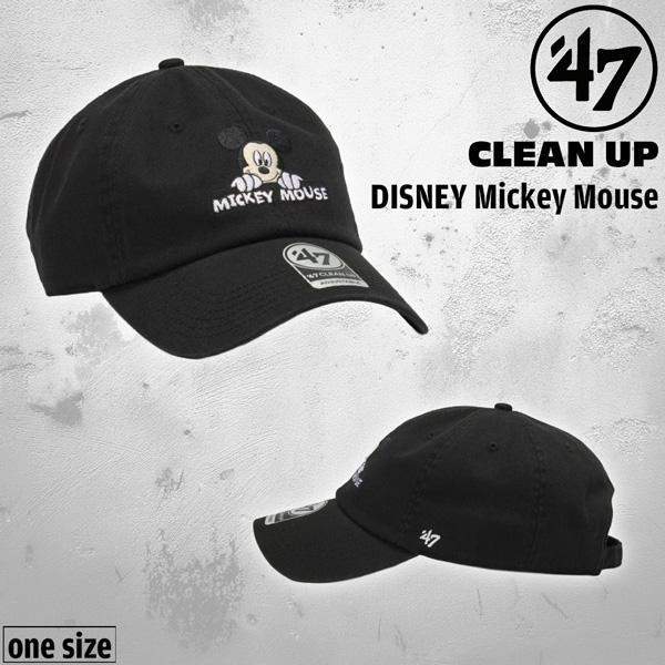 47ブランド キャップ ディズニー 47Brand CLEAN UP ミッキーマウス ブラック 帽子...