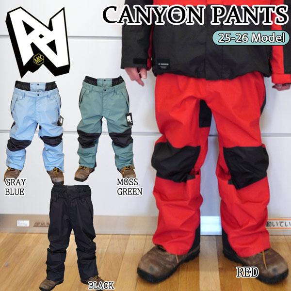 25-26 ダブルエー キャニオンパンツ AA HARDWEAR CANYON PANTS スノーボ...