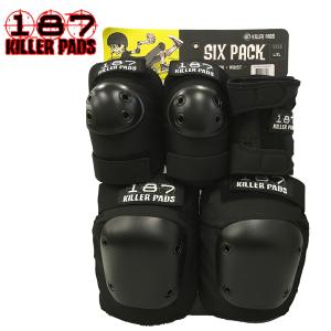 187 KILLER PADS キラーパッド ADULT SIX PACK(ELBOW・KNEE・WRIST) 大人用3点セット SK8 スケート ストリートスポーツ用 ワンエイトセブン｜move