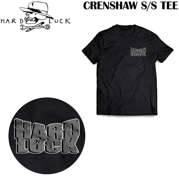 ハードラック Tシャツ HARDLUCK CRENSHAW S/S TEE BLACK メール便配送