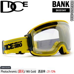 スノーボード スキー ゴーグル 23-24 DICE ダイス BANK バンク 調光×MITゴールドミラー 23-24-GG-DIC｜move