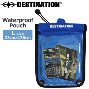 デスティネーション DESTINATION Waterproof Pouch Lサイズ BLUE ウォータープルーフポーチ メール便配送｜move