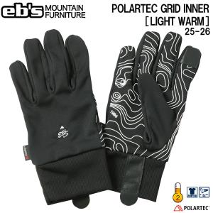 25-26 エビス ポーラーテックグリッドインナーライトウエイト EBS POLARTEC GRID INNER LIGHT WARM スキー スノーボード 手袋 25-26-GR-EBS メール便配送