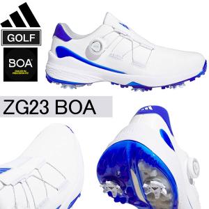 アディダス adidas ゴルフシューズ ZG23 BOA 男性用 スパイクレス WH/BLフットウェアホワイト/ルシッドブルー/シルバーメタリック｜move