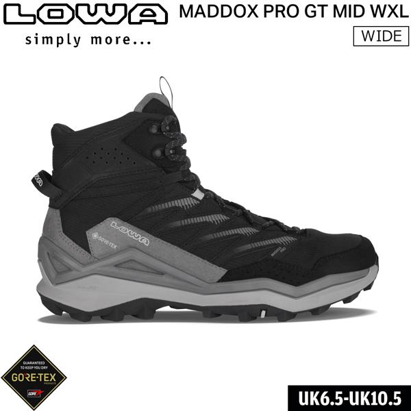 ローバー LOWA  トレッキングシューズ マドックス PRO GT MID WXL ブラック×グレ...