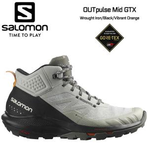 サロモン Salomon アウトドアシューズ OUTpulse Mid GTX Wrought Iron/Black/Vibrant Orange