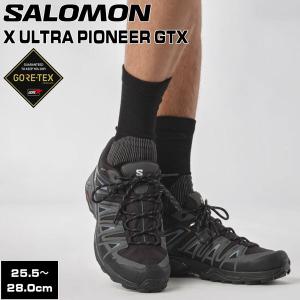 サロモン SALOMON X ULTRA PIONEER GTX BLACK/MAGNET/BLUESTEEL アウトドアシューズ｜move