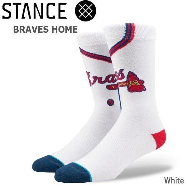 野球メジャーリーグ コラボ メンズ ソックス スタンス STANCE BRAVES HOME 靴下 ...