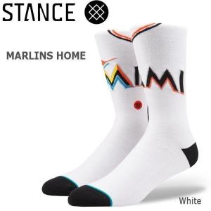 野球メジャーリーグ コラボ メンズ ソックス スタンス STANCE MARLINS HOME 靴下 ベースボール メール便配送｜move