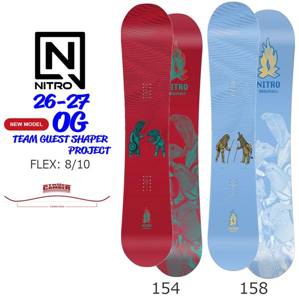 26-27 NITRO OG TEAM GUEST SHAPER PROJECT スノーボード ナイ...
