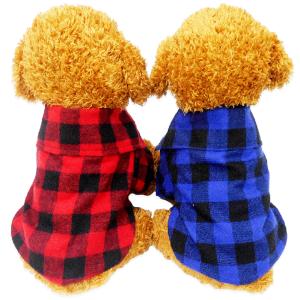 ペット用品 犬 服 春夏 秋冬 チェック シャツ かわいい 前開き ボタンタイプ ドッグウェア ペットウェア コスプレ 防寒 エアコン対策