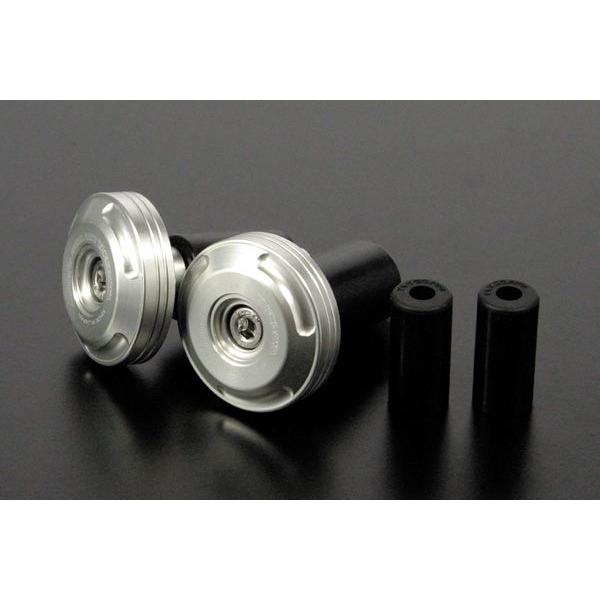 武川 アルミ削り出しハンドルエンド（シルバー）/06-01-0031