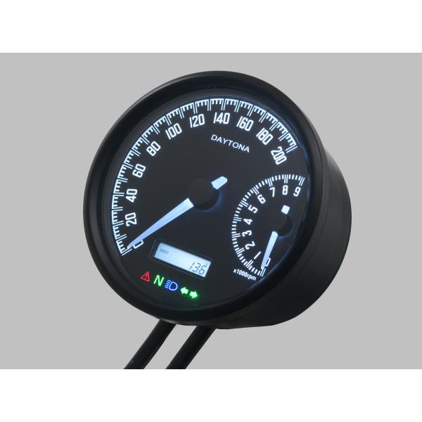 デイトナ VELONA W電気式スピード＆タコメーター φ80 (48138)