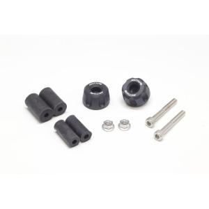 アクティブ アルミバーエンド φ30-L18 リボルバー マットブラック (60800229M)