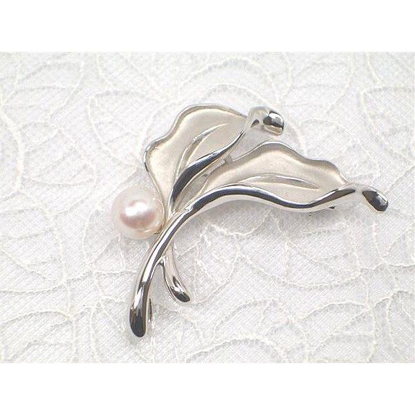 真珠ブローチ　パール　アコヤ(あこや)　y-b-073