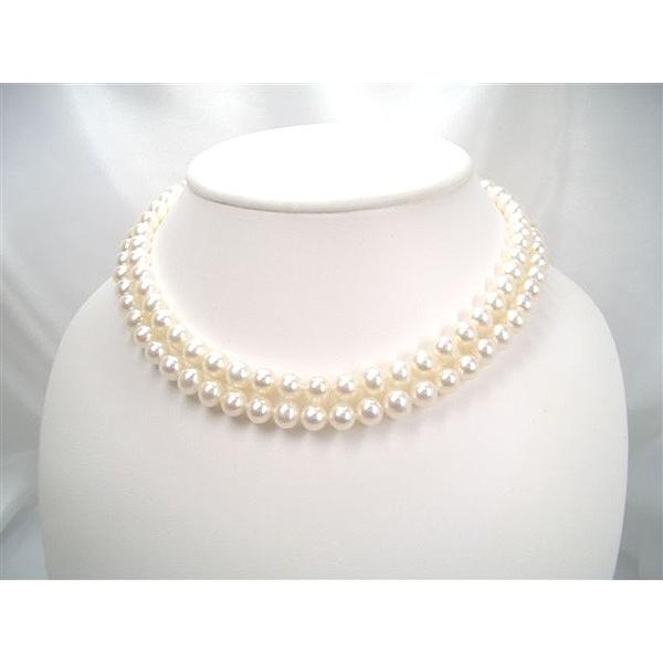 淡水真珠セミロングネックレス　7.0-7.5mm　80cm　y-n-226