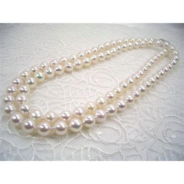 限定品ｓｖアコヤ真珠ロングネックレスセミラウンド8.5〜9.0mm