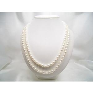 淡水オーバルパール　ロングネックレス　120cm　y-n-529