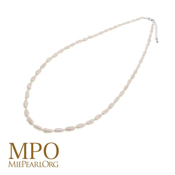 淡水真珠ネックレス　約3.0mm　スティック　SV　y-n-631