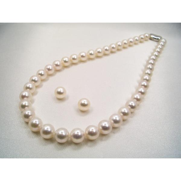 花珠真珠　ネックレスセット(高級)9.0〜9.5mm　あこや(アコヤ)パール