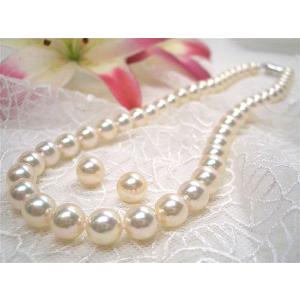 花珠真珠に匹敵、クリーム系最強真珠ネックレス、高級アコヤクィーン　8.0〜8.5mm アコヤ真珠ネックレスセット｜mpo