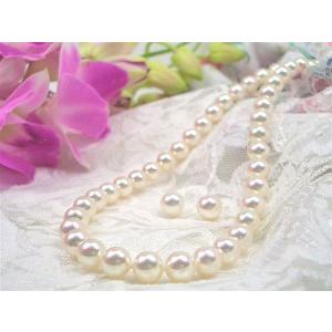 花珠真珠に匹敵、クリーム系最強真珠ネックレス、最高級アコヤクィーン　7.5〜8.0mm アコヤ真珠ネックレスセット｜mpo
