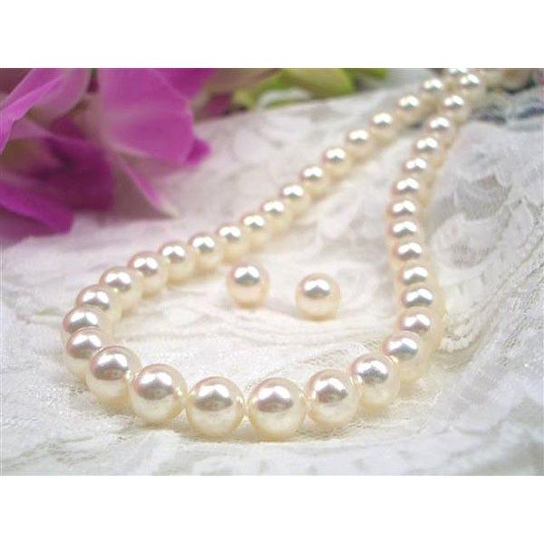 アコヤクィーン　ネックレス　花珠真珠に匹敵　高級　7.5mm〜8.0mm アコヤ真珠ネックレスセット