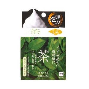 牛乳石鹸 自然ごこち 茶 洗顔石けん 京都宇治茶エキス配合 [コスメ
