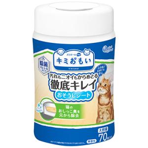 大王製紙 キミおもい 徹底キレイおそうじシート ボトル本体 70枚 ☆ペット用品 ※お取り寄せ商品｜mprice-shop