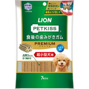 ライオンペット PETKISS 食後の歯みがきガム プレミアム 超小型犬用 7本 ☆ペット用品 ※お...