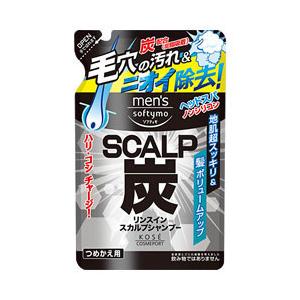 コーセーコスメポート メンズソフティモ　リンスイン　スカルプシャンプー　炭　詰替用　４００ｍｌ ※お取り寄せ商品｜mprice-shop