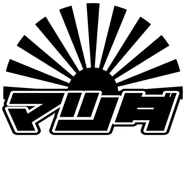 S. 111 丸型日章旗マツダ　ステッカー　日章旗 旭日旗　カッティングステッカー