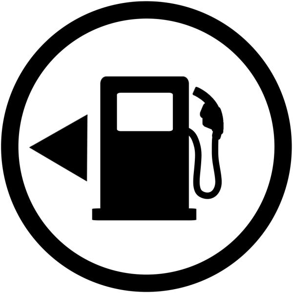 S. 48 給油口ステッカー〇給油アイコン　Sサイズ　カッティングステッカー