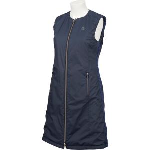 マンシングウェア　レディース　ダウン　リバーシブル　ワンピース丈アウターベスト　ネイビー