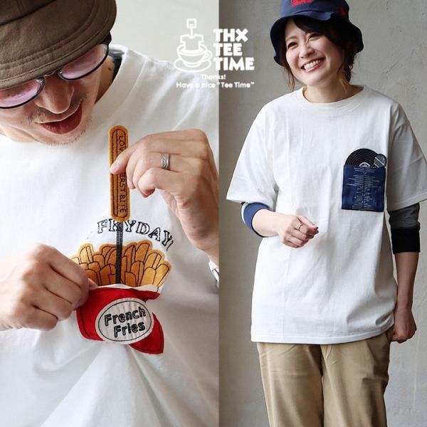 Tシャツ 半袖 メンズ  クルーネック 胸ポケット デザイン フェルト 米綿100 タフ 通気性 ゆ...