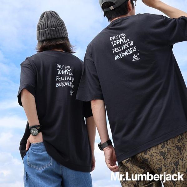 tシャツ 半袖 メンズ  コットン 綿100％ カジュアル 刺繍 国内バックプリント ボックスシルエ...