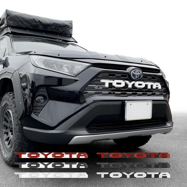 RAV4 50系 フロントグリル エンブレム ベース&amp;ロゴセット TOYOTA トヨタ グリルバッジ...