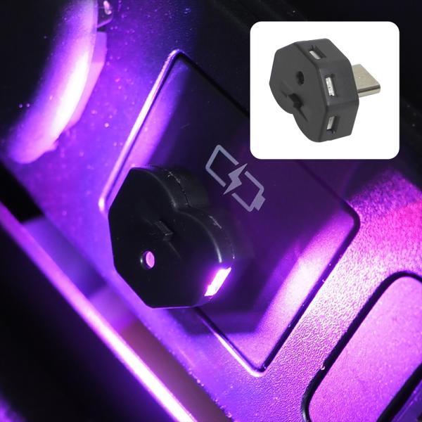 USB Type-C LED イルミネーション ライト 8色点灯 光センサー搭載 明るさ調節可 ルー...