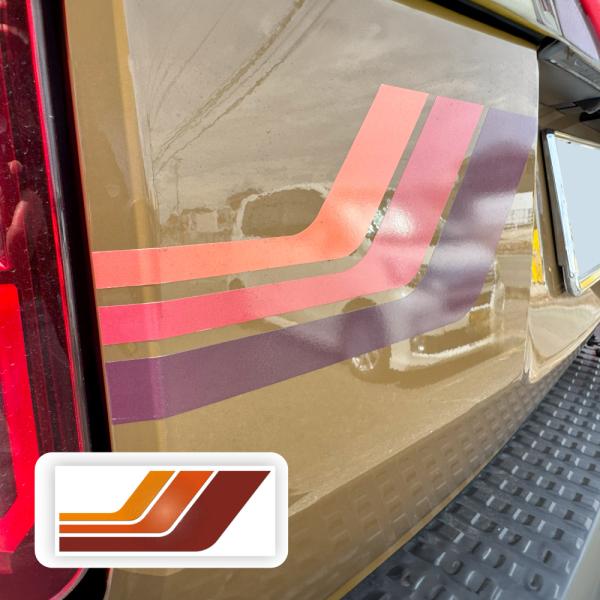 ランドクルーザー ランクル 250 クラシックカラー 3ライン ステッカー デカール バックドア リ...