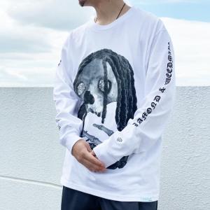 ダイアモンドサプライ DIAMOND SUPPLY Co. ロンT TAYLOR GANG TGOD SKULL L/S Tee Tシャツ 長袖 ウィズカリファ WIZ KHALIFA ホワイト｜mr-vibes