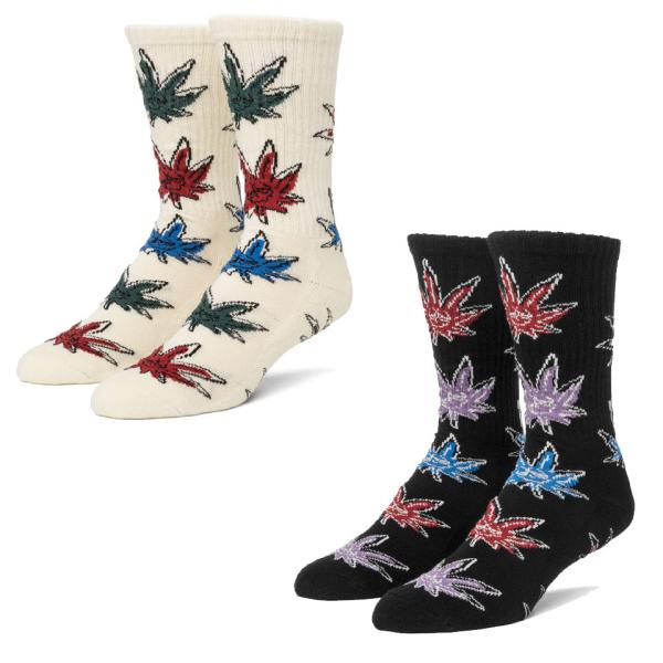 ハフ HUF 靴下 ソックス OUTSIDE THE LINES SOCKS ボーン 白 WHITE...