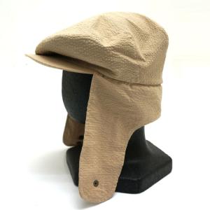 INTERBREED インターブリード ハンチングキャップ DOG EAR SEER SUCKET HUNTING CAP 帽子 ベージュ BEIGE｜mr-vibes