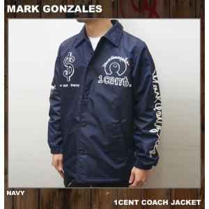 MARK GONZALES マークゴンザレス コーチジャケット 1CENT COACH JACKET ネイビー 紺 NAVY｜mr-vibes