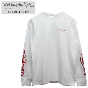 MARK GONZALES マークゴンザレス ロンTee FLAME L/S Tee Tシャツ 長袖 ホワイト 白 WHITE｜mr-vibes