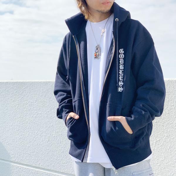 MRV by Mr.vibes ジップパーカー フーディー GOD BLESS ZIP HOODIE...