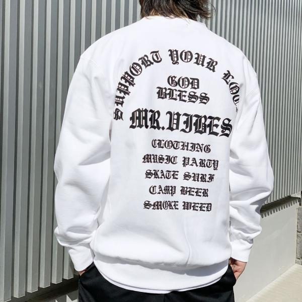 MRV by Mr.vibes クルースウェット GOD BLESS CREWNECK SWEAT ...